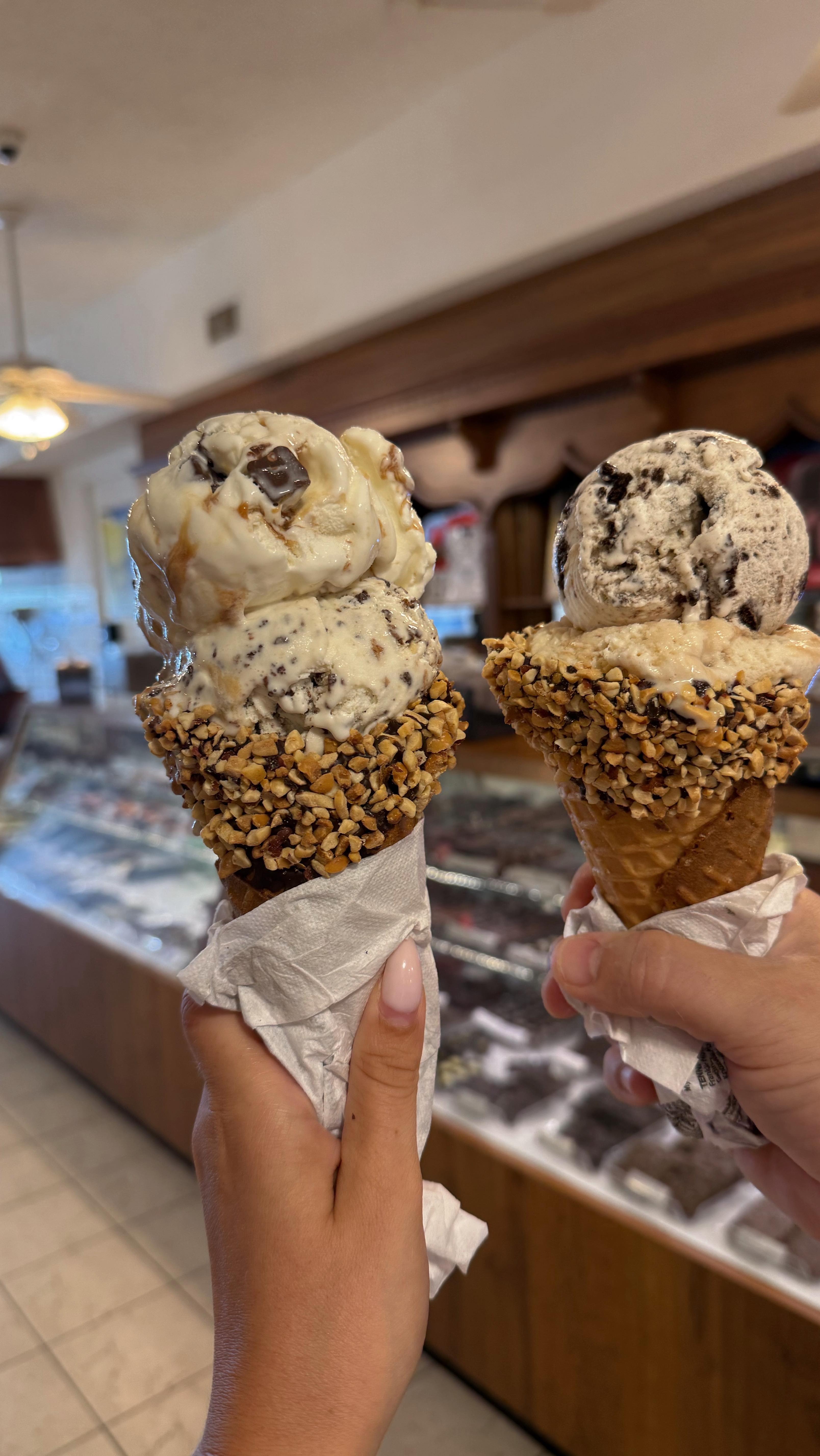 Instagram post by @sotoms for Kilwins. Caption reads: [...] time for a little ice cream date at @kilwins....