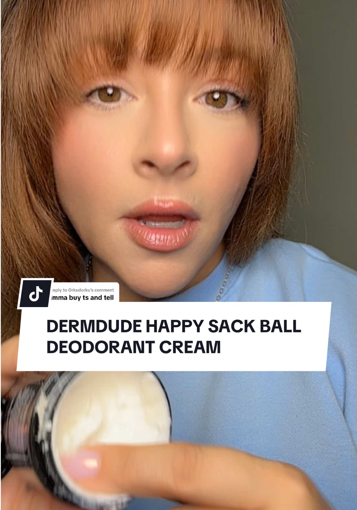 TikTok post by @ablondegirlsambition for Derm Dude. Caption reads: [...] #showeressentials #mensgrooming @Derm Dude....
