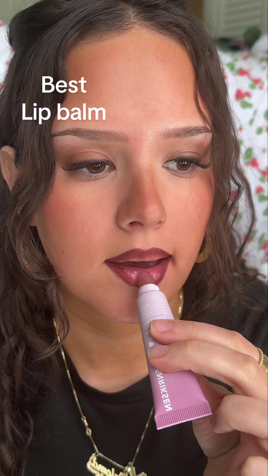 TikTok post by @whor3chata_ for OLEHENRIKSEN. Caption reads: New @Olehenriksen Pout preserve in shade sweet....