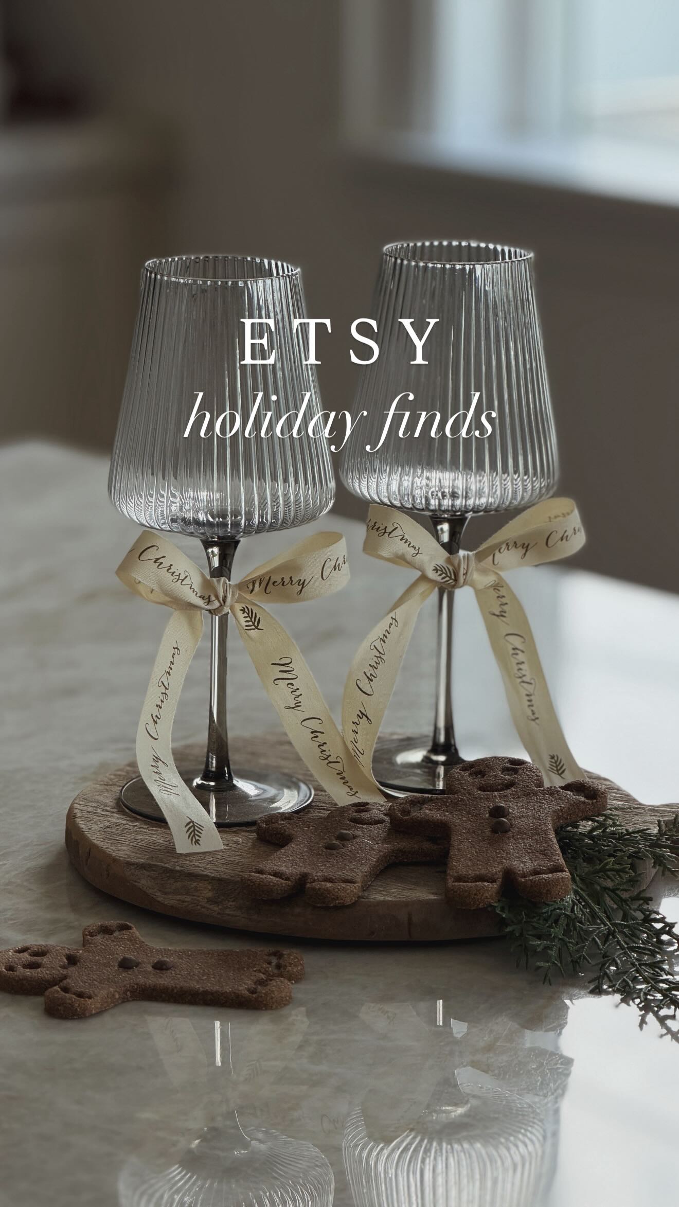 Instagram post by @homewithevelyn_ for etsy. Caption reads: Get your home ready for the holidays with @etsy !....