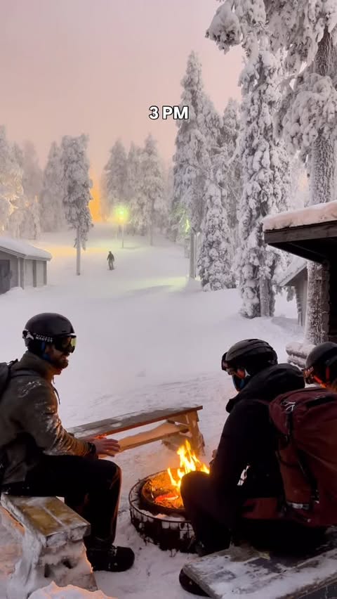 Instagram post by @adventuringeyes for Matador Equipment. Caption reads: Traveling around Finland with our....