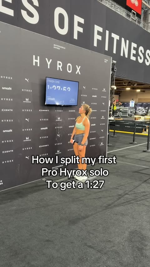 Instagram post by @brittanygeorgee for 1st Phorm. Caption reads: [...] 👀 #hyrox #hyroxpro #hyroxphoenix....