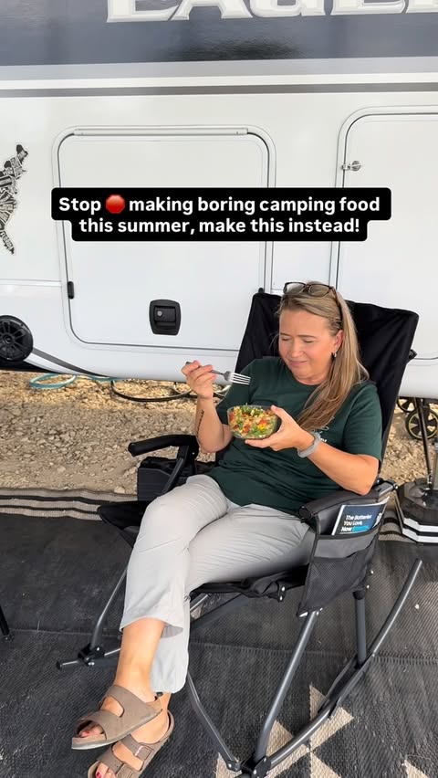 Instagram post by @gills_on_wheels for Portal Outdoors. Caption reads: [...] got me an outdoor rocking chair by....