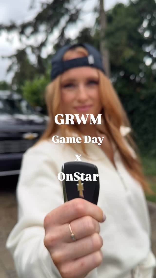 Instagram post by @jennaholt8 for OnStar. Caption reads: Gearing up for Game Day with @onstar....