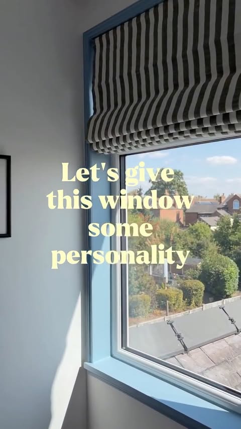 Instagram post by @ettas.home for TheHues. Caption reads: [...] Cordless Custom Roman Shade from....