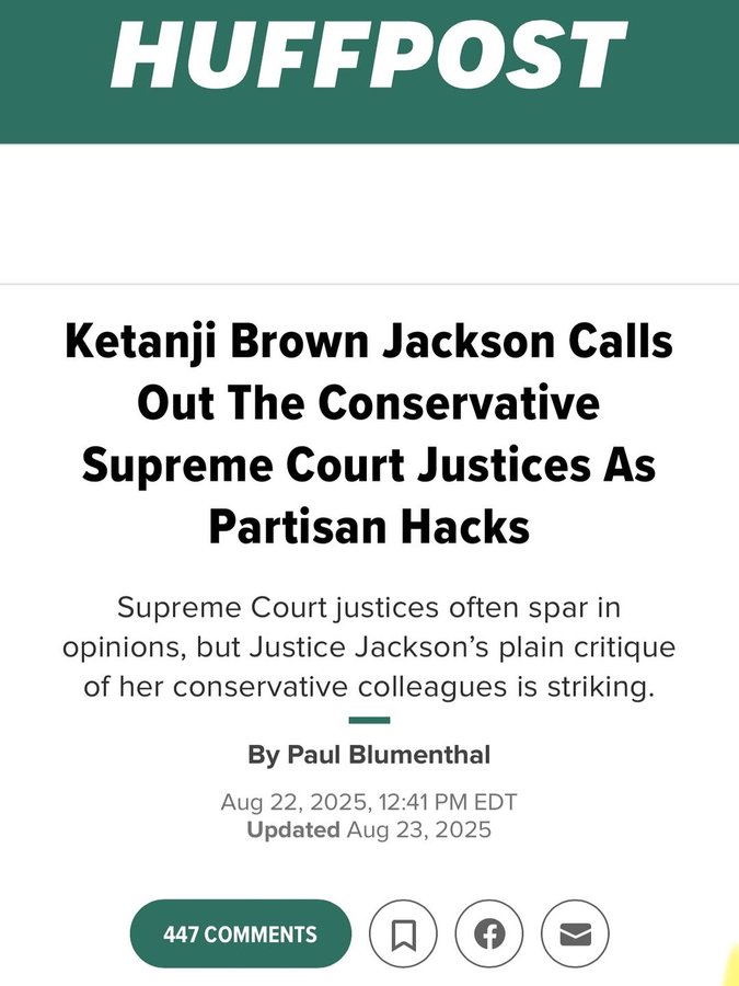 Instagram post by @joyannreid for HuffPost. Caption reads: Fiya bun dem! 🔥🔥🔥🔥🔥🔥 #justiceketanji #kbj....