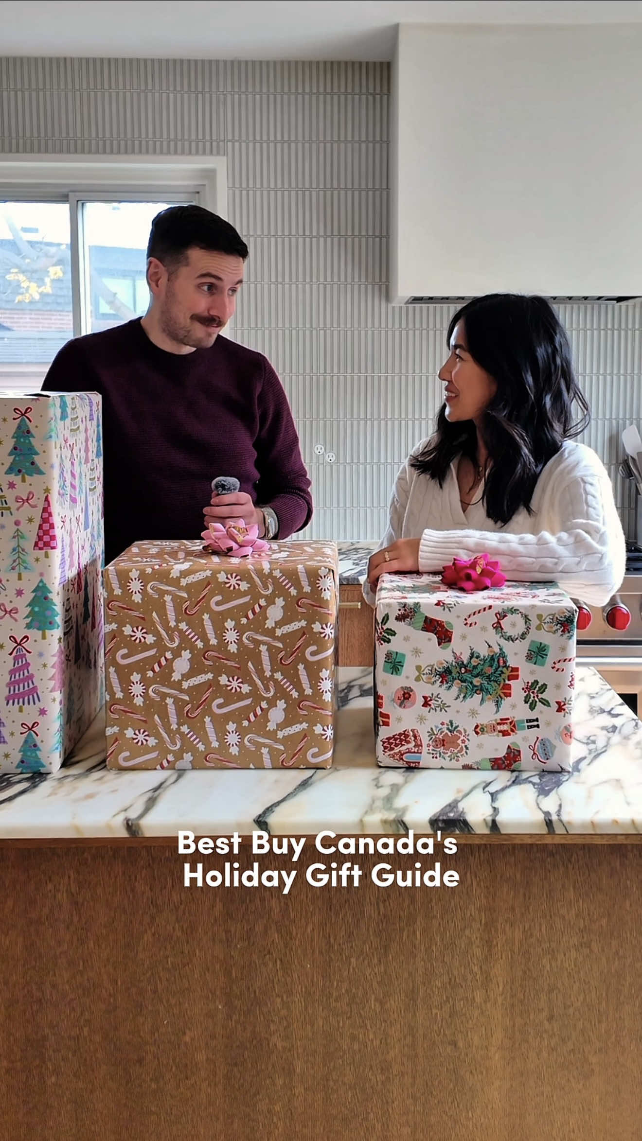 TikTok post by @sabrinastavenjord for Best Buy. Caption reads: 3 amazing gift ideas for the baker in your life....