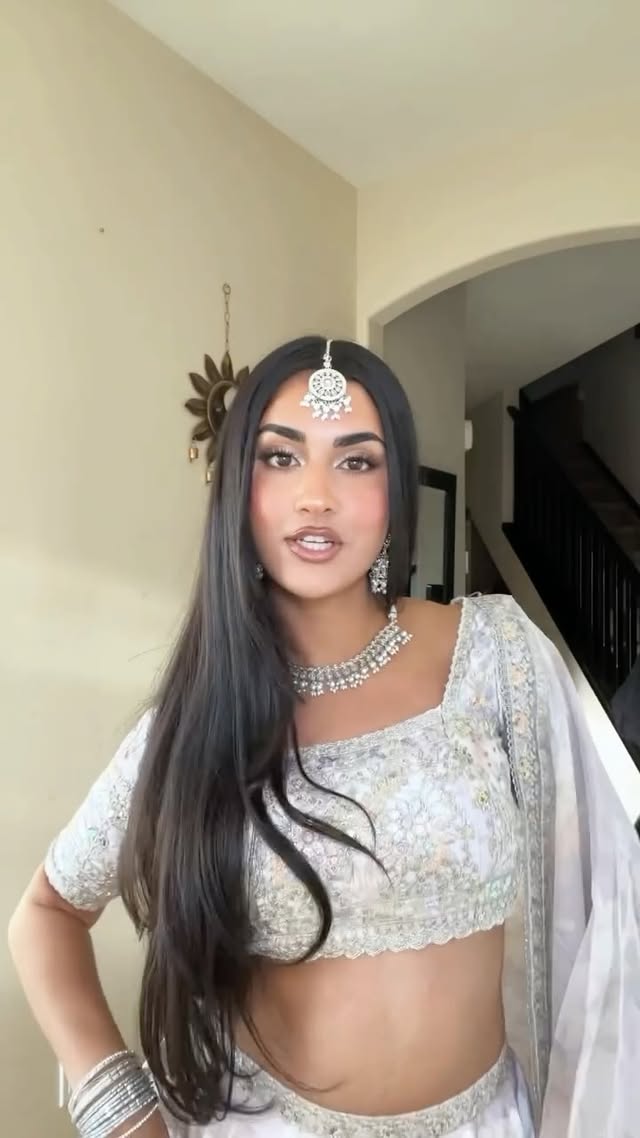 Instagram post by @navnoor_99 for LASHKARAA. Caption reads: living my bollywood dream ✨#lashkaraa lehenga:....
