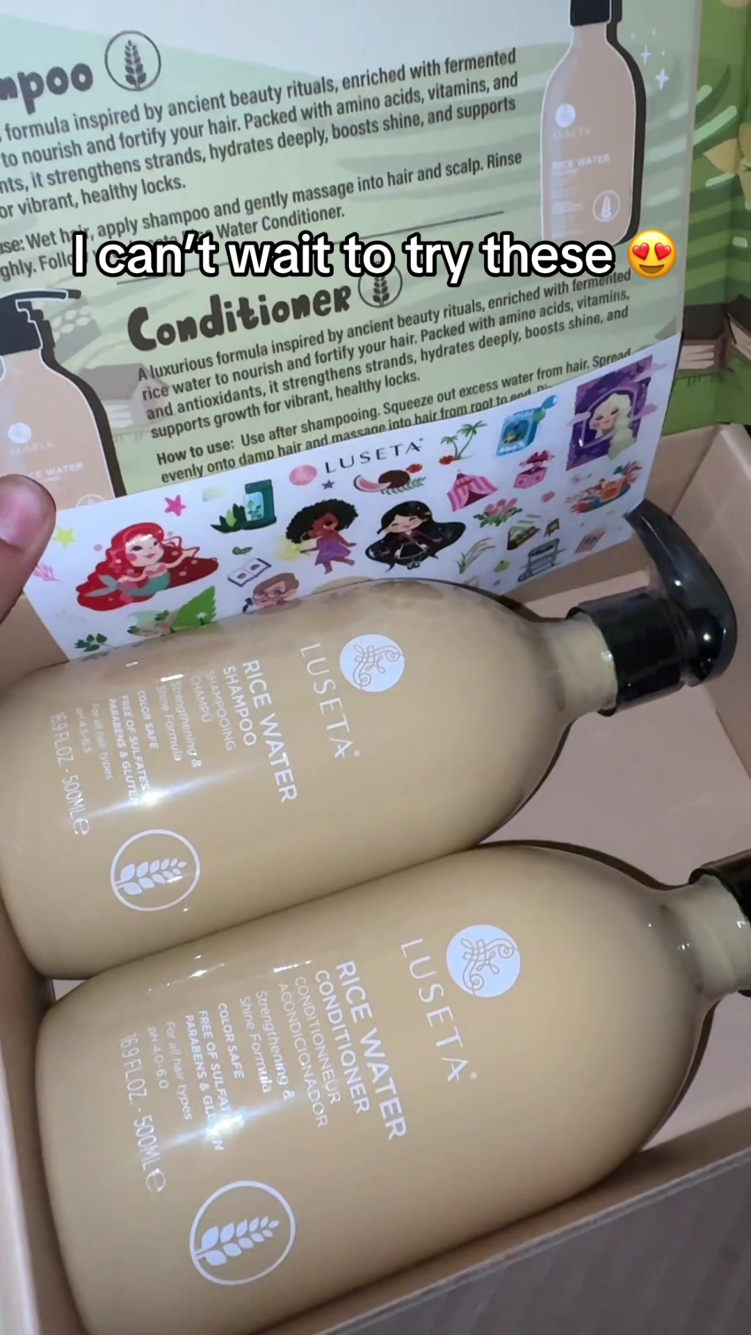 TikTok post by @hilarysusanarazo for Luseta Beauty. Caption reads: THANK YOU @Luseta Beauty #luseta #haircare....