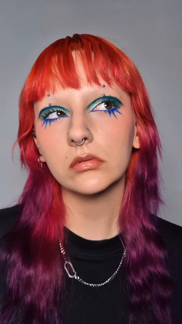 Instagram post by @nonaa_mua for madebymitchell. Caption reads: The colors are giving lagoon water at the beach....