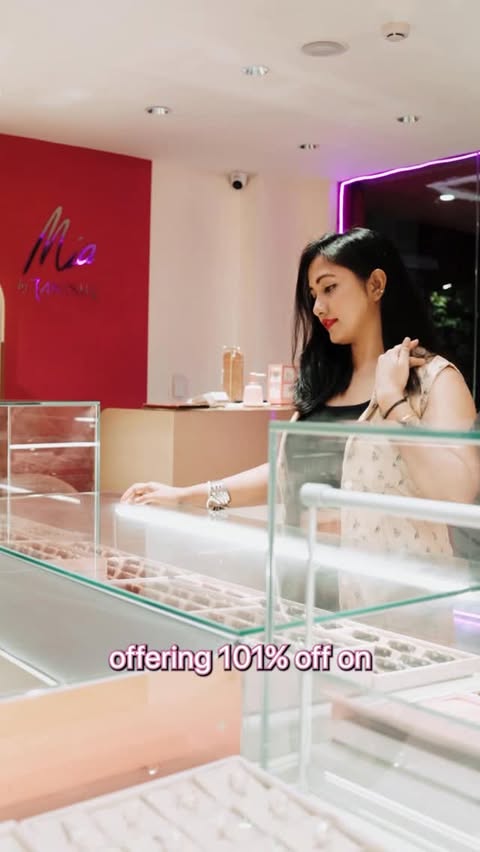 Instagram post by @iamjayita for Mia by Tanishq. Caption reads: [...] this time. Stepped into elegance at....
