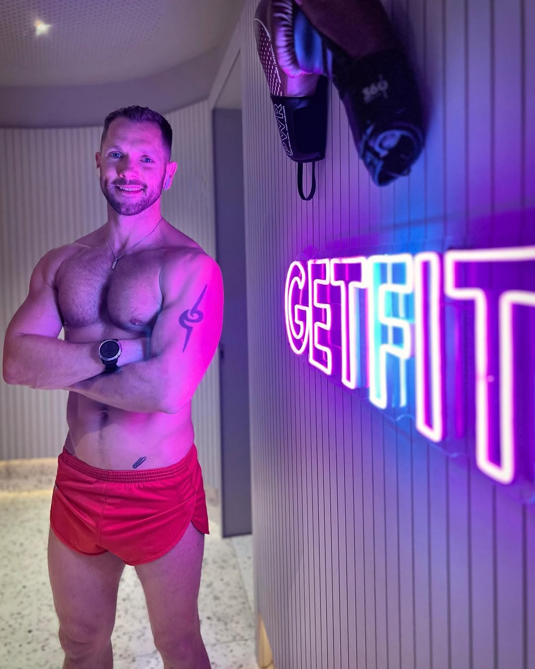 Instagram post by @daverich_uk for The Gay Passport. Caption reads: Gym time + Swim time = Me time 😌
.
I always....
