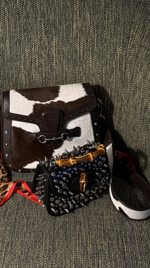 Instagram post by @andie.jey for Mine & Yours. Caption reads: truly nothing beats designer consignment shopping....