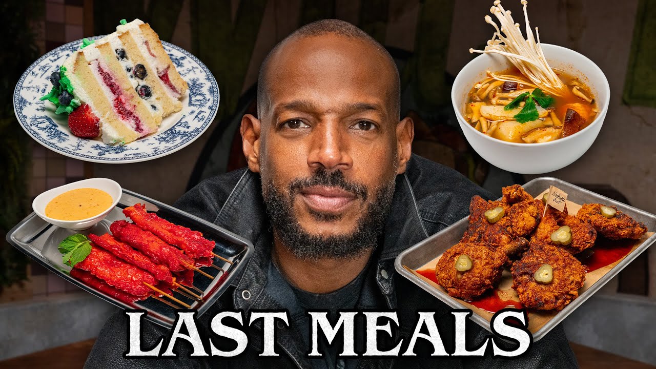 YouTube post by @mythicalkitchen for Mythical. Caption reads: Marlon Wayans Eats His Last Meal.