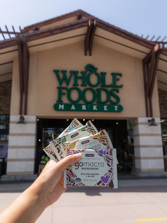 Instagram post by @wholefoodshype for GoMacro. Caption reads: **CLOSED** GIVEAWAY! 🎉 The new @gomacro....