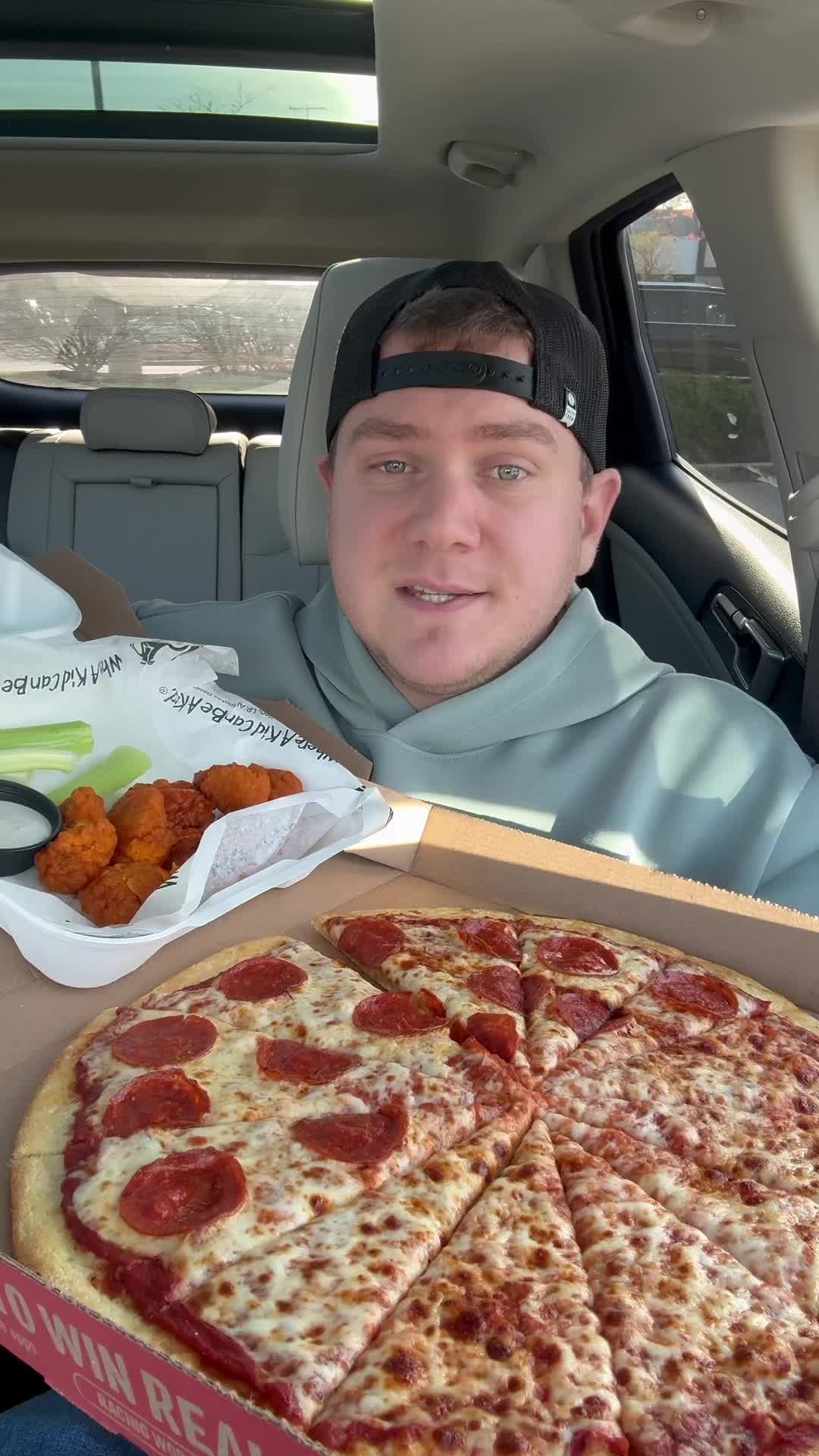 TikTok post by @njfirefoodie for Chuck E. Cheese. Caption reads: Found an eyelash hair in my @Chuck E. Cheese pizza....