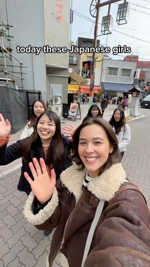 Instagram post by @whatthepato for Tokyo Tokyo. Caption reads: Today, this group of Japanese girls took me to the....