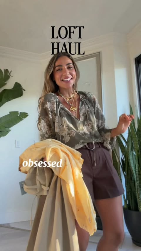 Instagram post by @artofstylemona for LOFT. Caption reads: Loft spring haul! Mention “LOFT” for 🔗 [...].