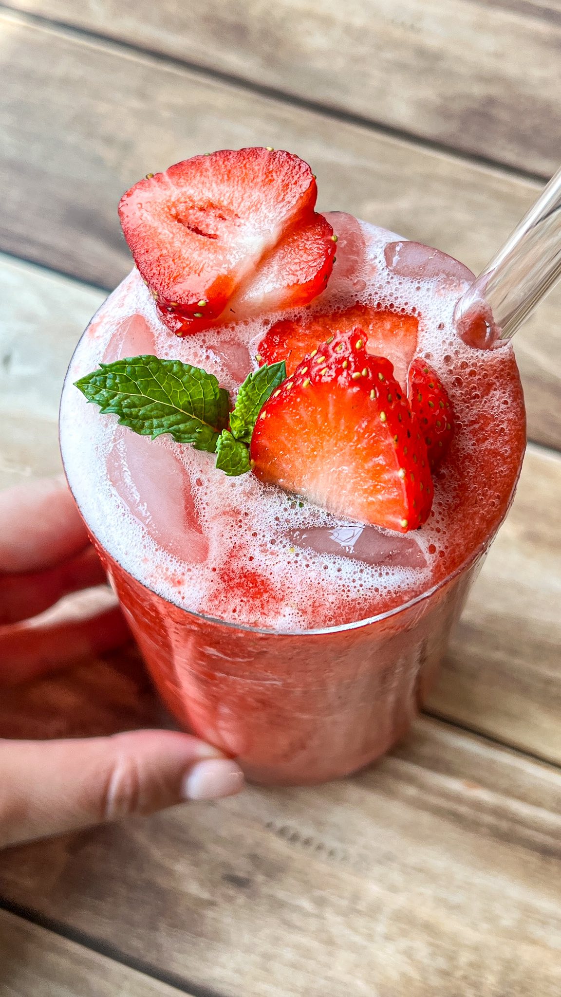 Instagram post by @themodernnonna for Spindrift. Caption reads: This is how to make my Healthy Copycat Starbucks....