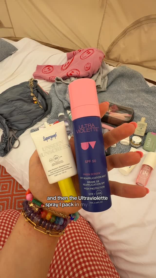 Instagram post by @rosegallagher for Ultra Violette. Caption reads: My festival beauty essentials 🦋✨ 

I have taken....