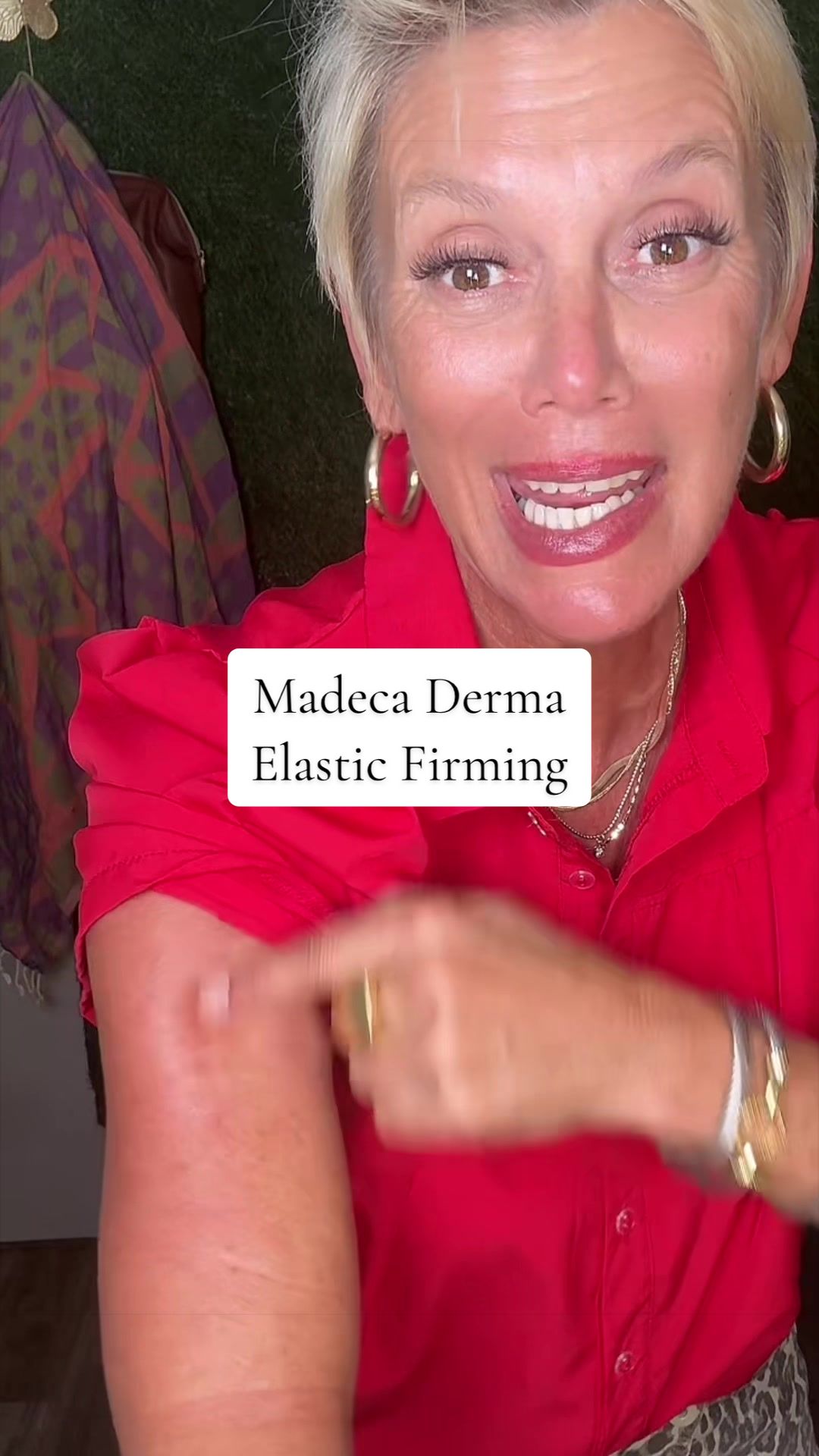 TikTok post by @justmekrysv for Madeca Derma. Caption reads: [...] wrinkly skin with this red ball by @Madeca....