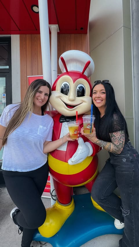 Instagram post by @makingmemorieswithjess for Jollibee US. Caption reads: [...] to theaters September 25th ☺️ #ad....