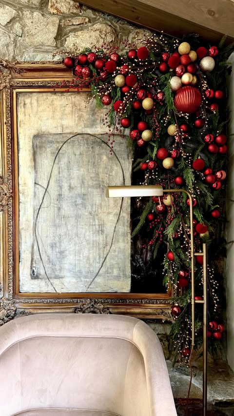 Instagram post by @alexandralevyinteriors for Ollny Official. Caption reads: Comment SHOP if you want the luxe holiday glow.......