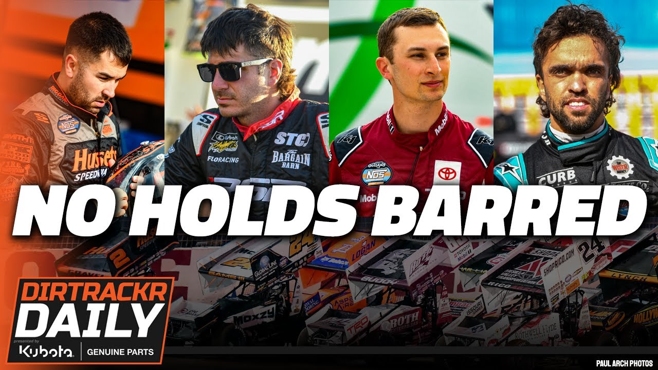 YouTube post by @DIRTRACKR for Eargasm. Caption reads: He's back to talk sprint car racing, and the....