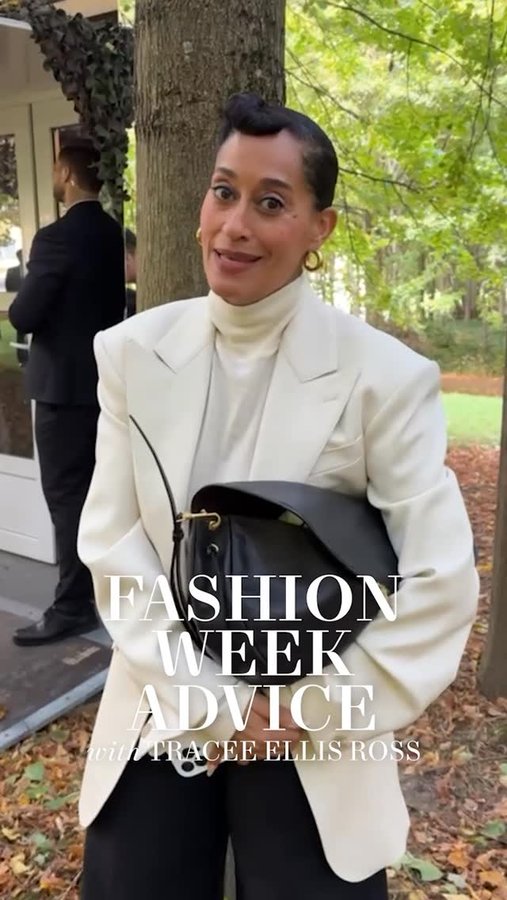 Instagram post by @traceeellisross for Harper’s BAZAAR. Caption reads: @traceeellisross has some advice for your next....