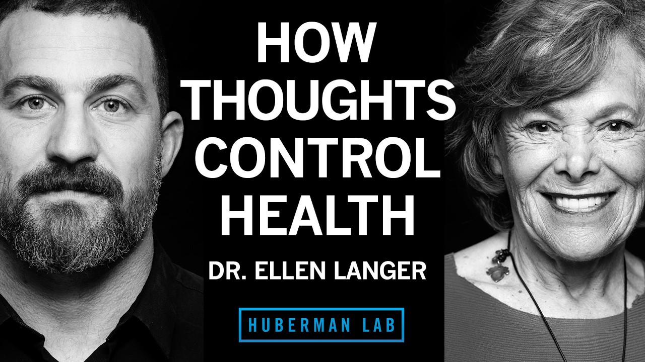 YouTube post by @hubermanlab for Joovv. Caption reads: Using Your Mind to Control Your Physical Health &....
