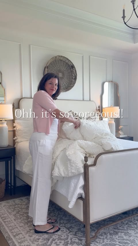 Instagram post by @tuxedofarmhouse for Bedsure Home. Caption reads: 🔗Comment BEDSURE to get links auto sent.✨ It’s....