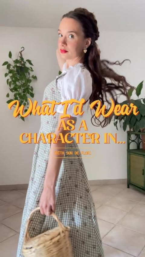 Instagram post by @explorewithmanon for Son de Flor. Caption reads: [...] ways to change up her outfit ! Dress....