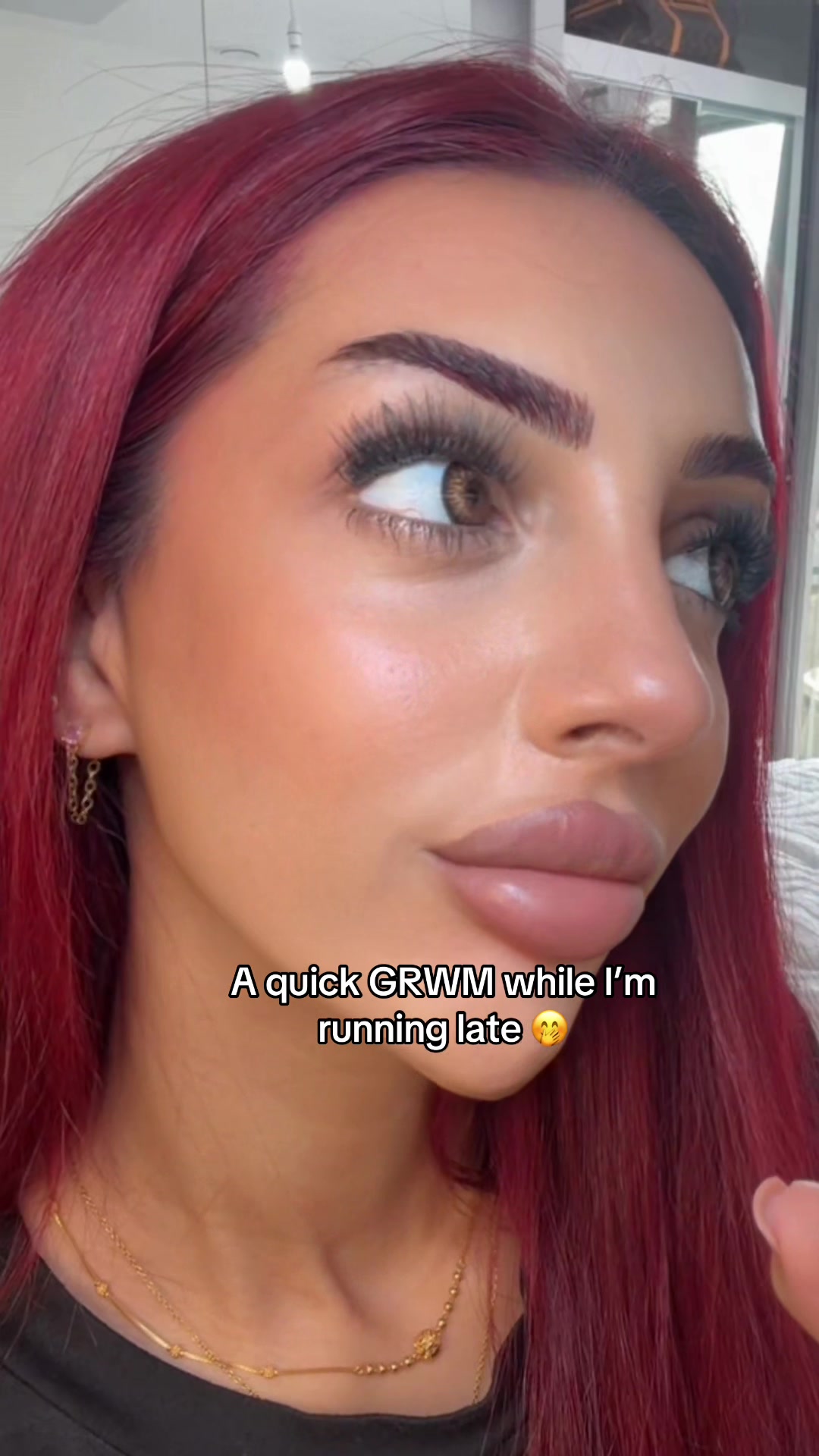 TikTok post by @salmacherry for HNB Cosmetics. Caption reads: [...] - SPF tint @Garnier UK Concealer - @HNB....