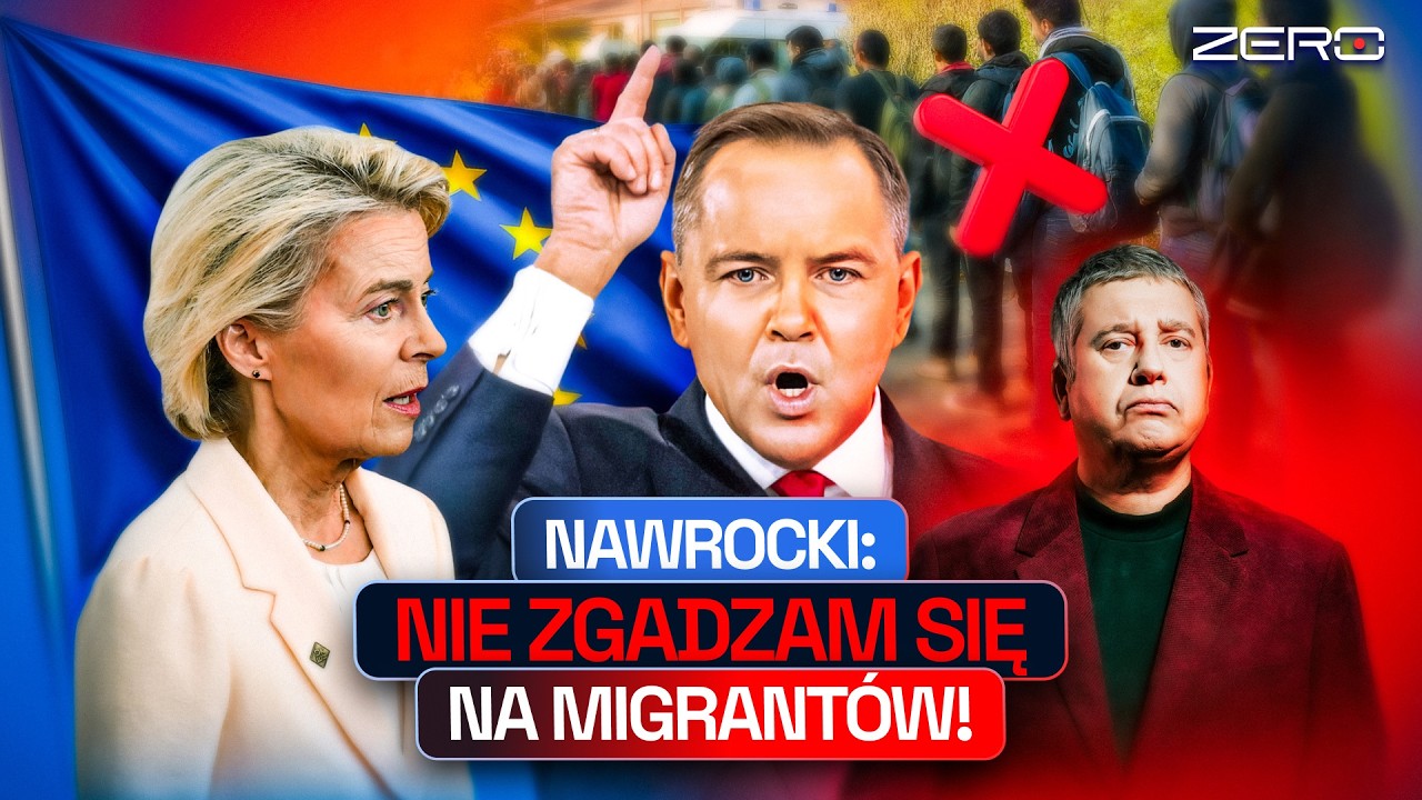 YouTube post by @KanalZeroPL for STS. Caption reads: NAWROCKI WRITES A LETTER TO VON DER LEYEN: POLAND....