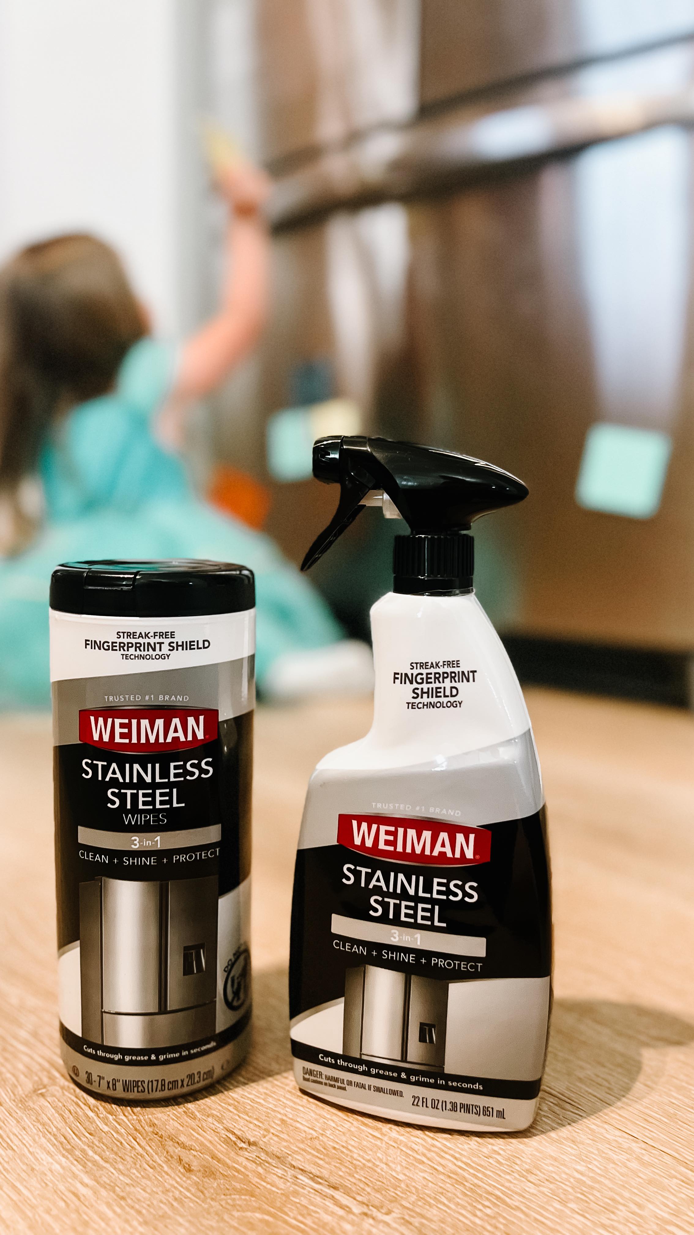 Instagram post by @chaitotherescue for Weiman Products. Caption reads: Meet @weimanproducts the specialty surface care....