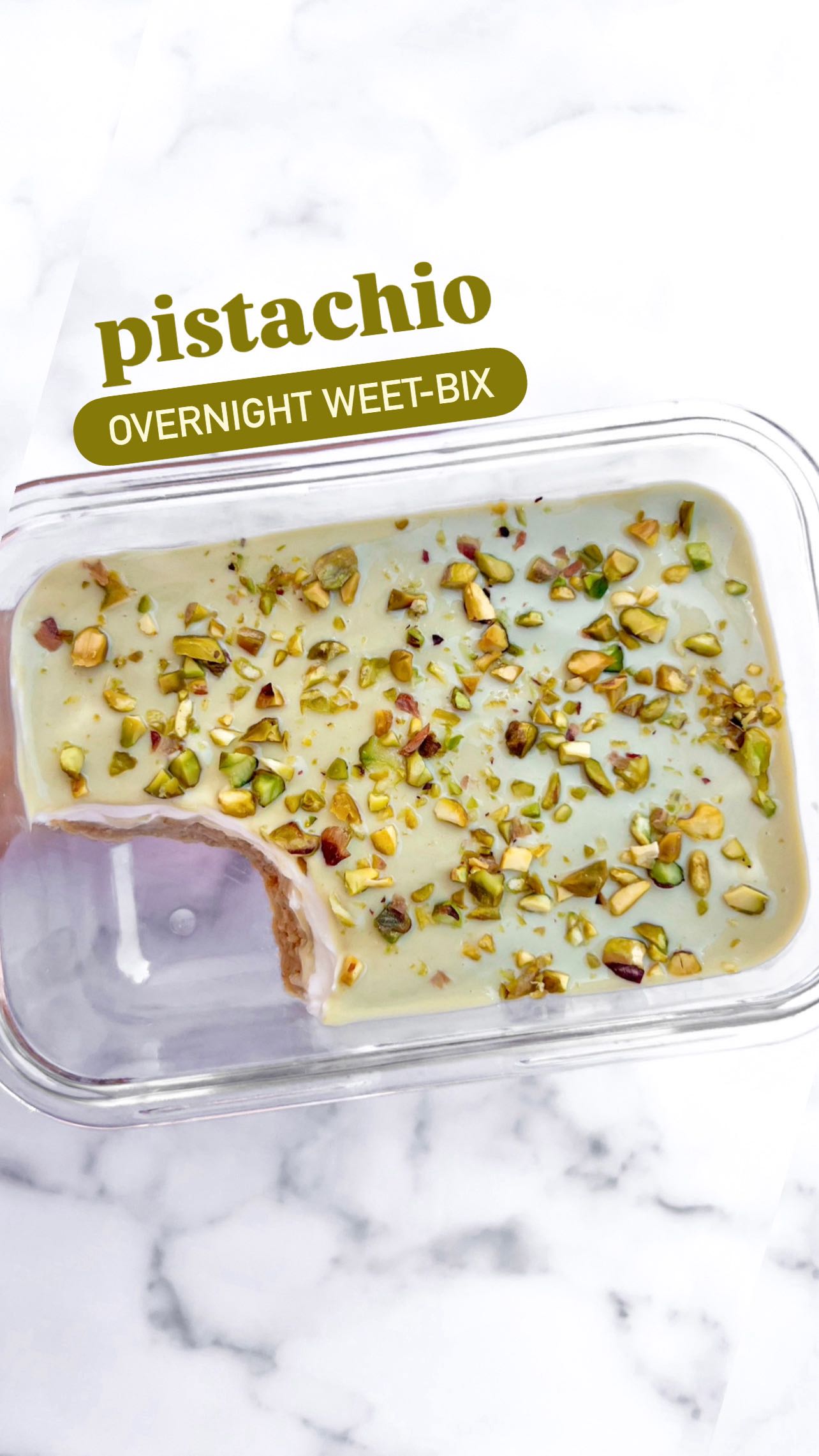 Instagram post by @julzhealth for Naked Harvest Supplements. Caption reads: Pistachio Overnight Weet-Bix 💚

📌 Comment....