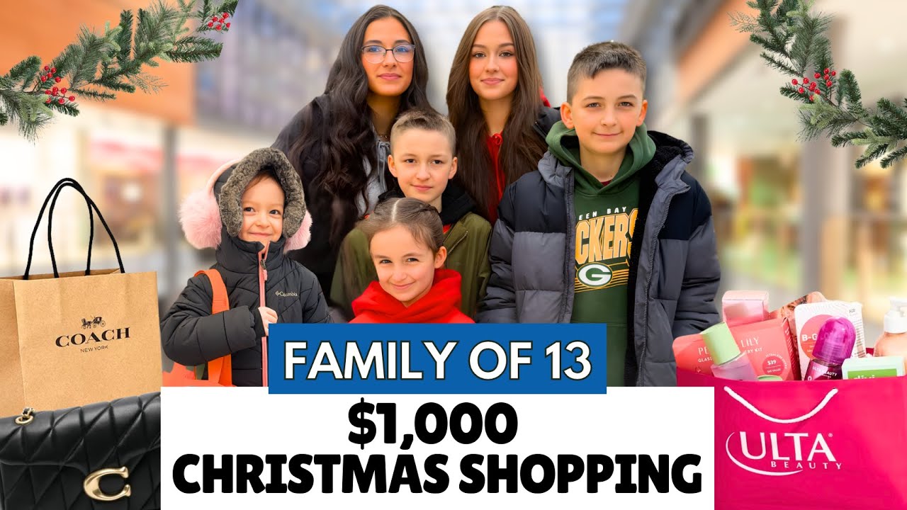 YouTube post by @naturalsimpleliving for Seven Sundays. Caption reads: Massive $1,000+ Christmas Shopping Haul | Family....