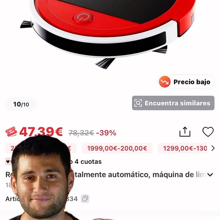 Instagram post by @christianmusella_real for Voghion. Caption reads: 🧠 Smart, efficient, and effortless cleaning!
Just....