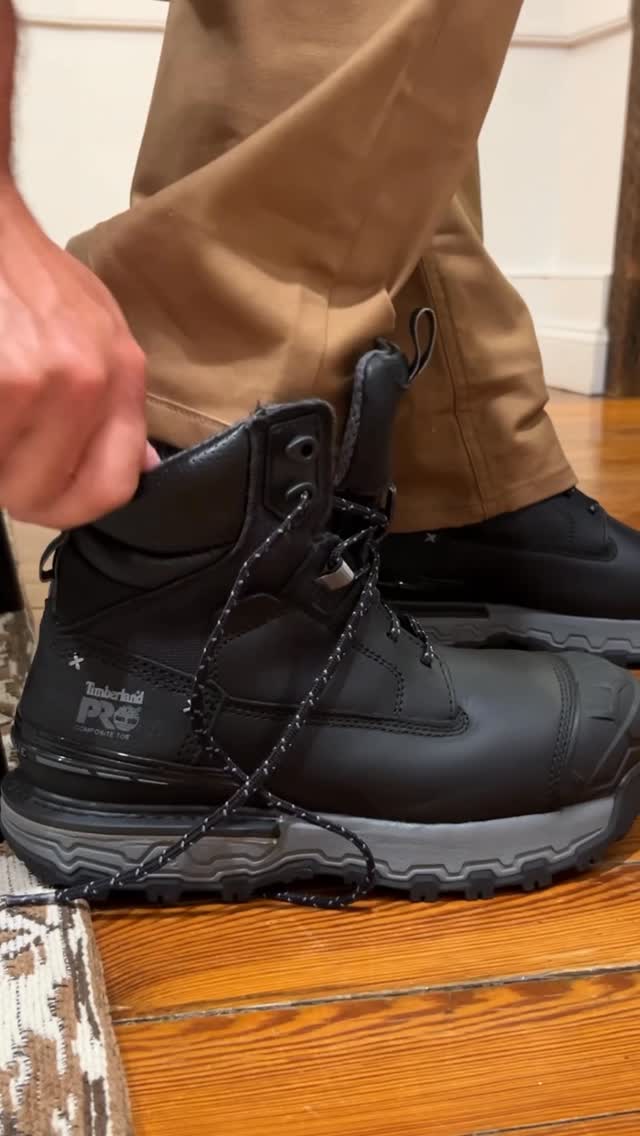 Instagram post by @jlmwoodworks for Timberland PRO. Caption reads: @timberlandpro Boondock Ultralight boots. One of....