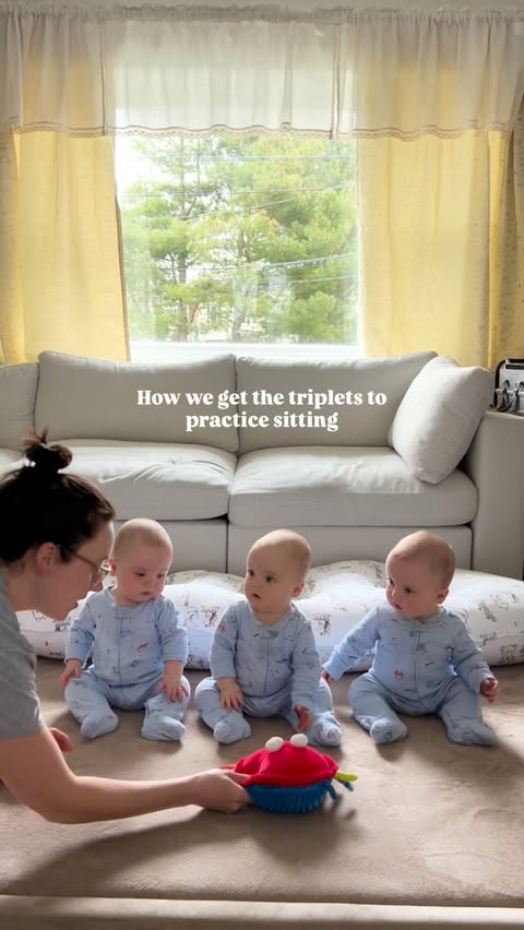 Instagram post by @the.joyce.triplets for Hahaland. Caption reads: The boys love this dancing crab from....