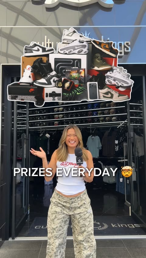 Instagram post by @sarahmagusara for Culture Kings. Caption reads: First in, first served fam 🏃 See you guys Nov....