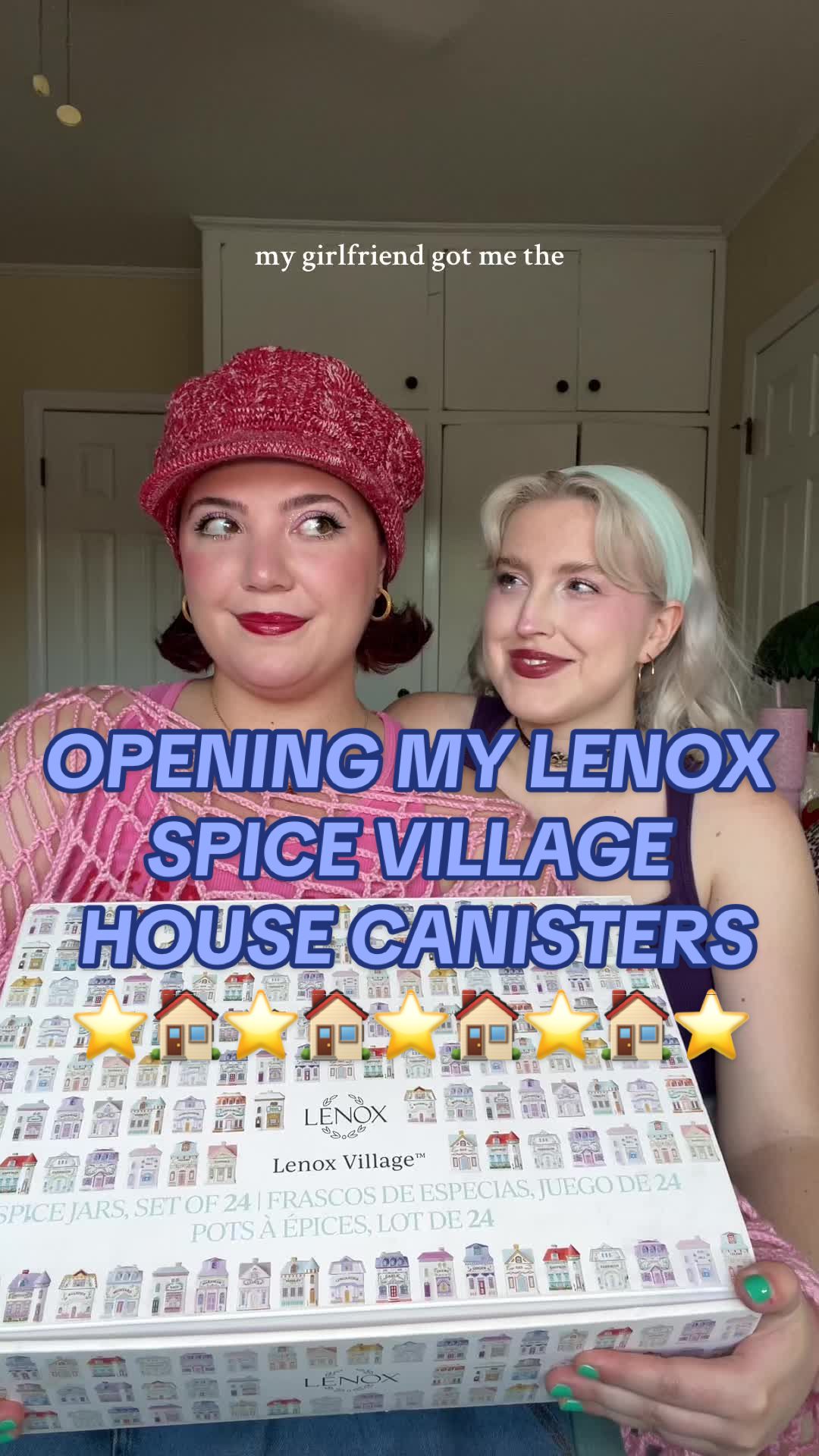 TikTok post by @alysswilldiss for Lenox. Caption reads: Unboxing one of my gifted @Lenox Village House....