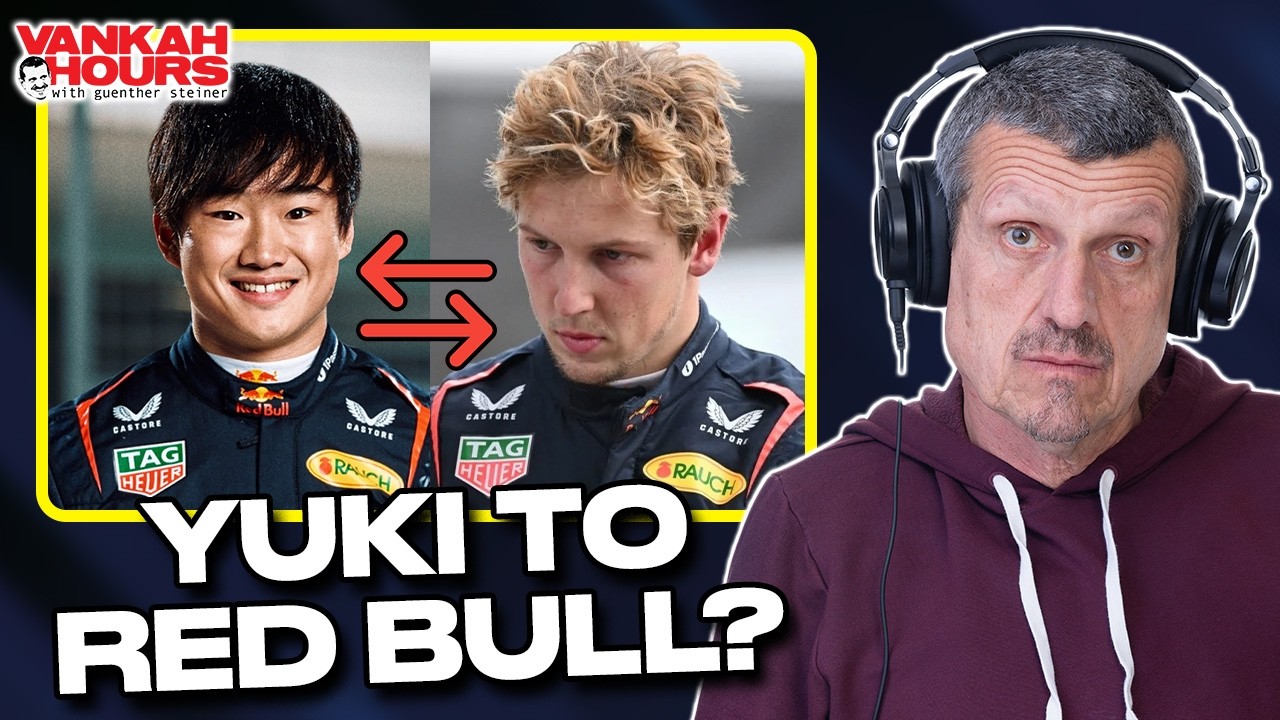 YouTube post by @TheRedFlagsPod for EVERY MAN JACK. Caption reads: Guenther Steiner's 2025 Chinese GP Review | Vankah....