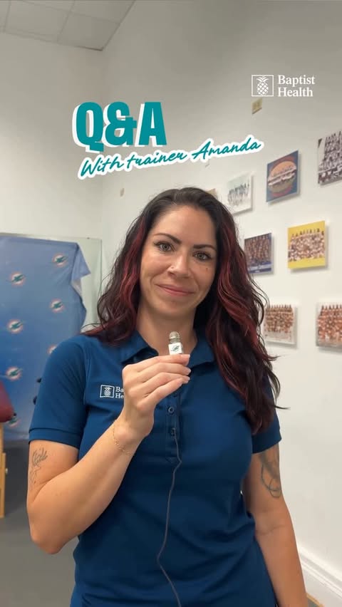 Instagram post by @dolphinscheer for Baptist Health. Caption reads: [...] 💪 We’re so thankful for our....