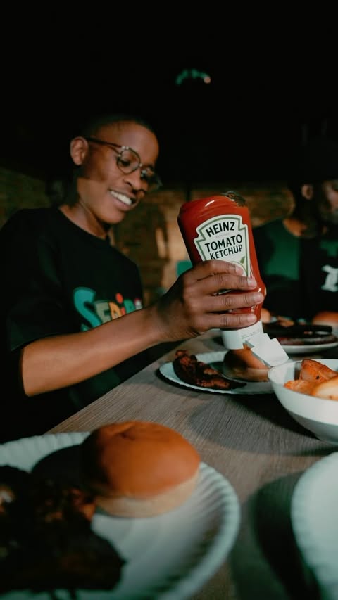 Instagram post by @zillewizzy for Heinz. Caption reads: With Heinz Tomato Ketchup on the table, going back....