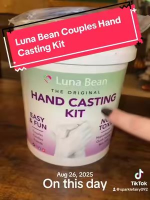 TikTok post by @sparklefairy092 for Luna Bean. Caption reads: Luna Bean Couples Hand Casting Kit #onthisday....