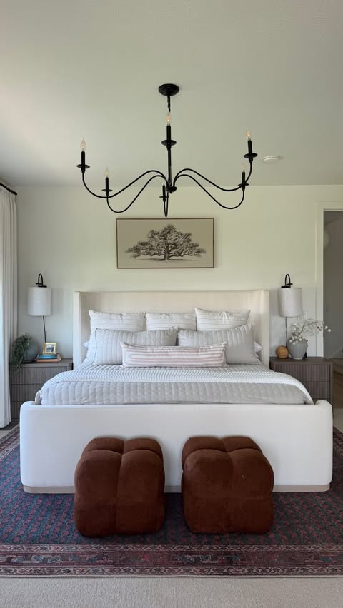 Instagram post by @simply40north for Z Gallerie. Caption reads: [...] finally feels finished. The bed from....