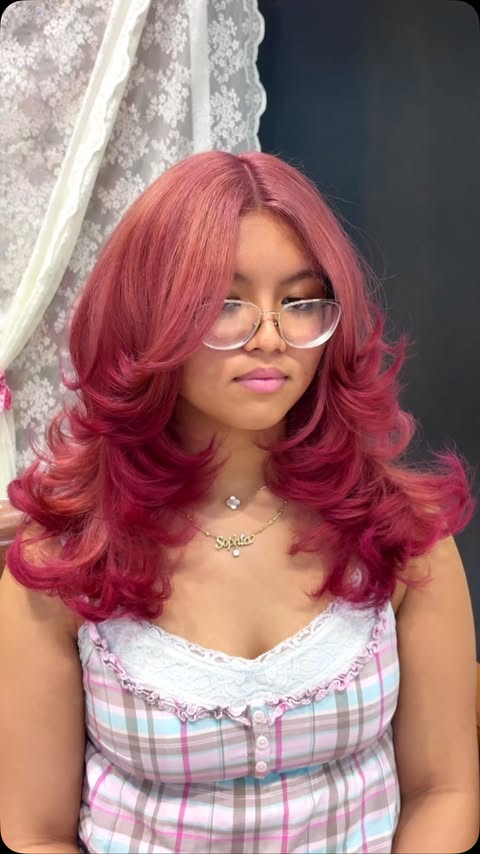 Instagram post by @amayasdolls for SalonCentric. Caption reads: [...] #orlandohair #rosegoldhair #pinkhair....