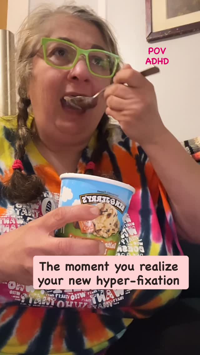 Instagram post by @itsme_pollyb for Ben & Jerry's. Caption reads: What’s your hyper fixation food this week?....