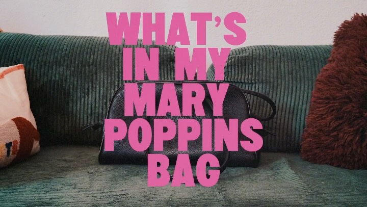Instagram post by @badouchatelain for NiceWork. Caption reads: What’s in my Mary poppins bag? @onesize....